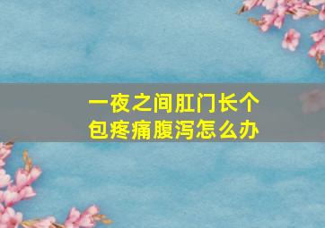 一夜之间肛门长个包疼痛腹泻怎么办