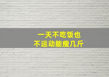 一天不吃饭也不运动能瘦几斤