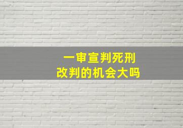 一审宣判死刑改判的机会大吗