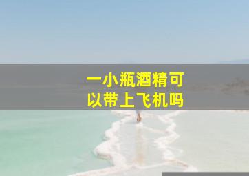 一小瓶酒精可以带上飞机吗