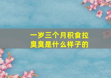 一岁三个月积食拉臭臭是什么样子的