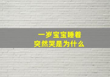 一岁宝宝睡着突然哭是为什么