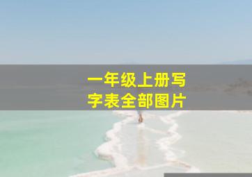 一年级上册写字表全部图片