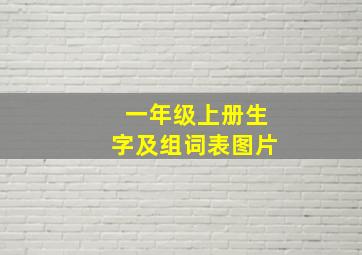 一年级上册生字及组词表图片