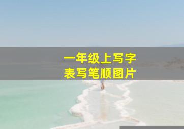 一年级上写字表写笔顺图片