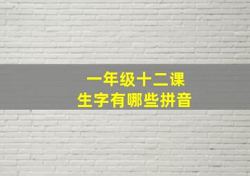 一年级十二课生字有哪些拼音