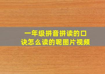 一年级拼音拼读的口诀怎么读的呢图片视频