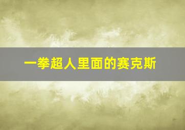 一拳超人里面的赛克斯