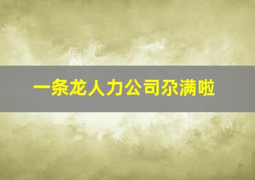 一条龙人力公司尕满啦