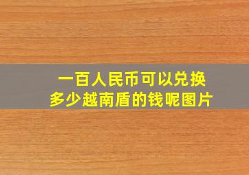 一百人民币可以兑换多少越南盾的钱呢图片