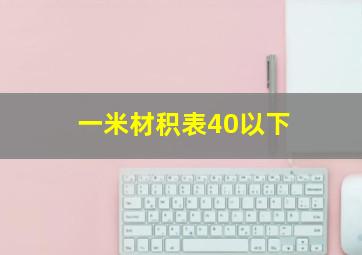 一米材积表40以下