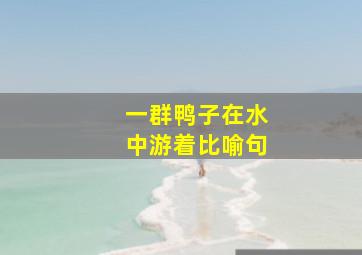 一群鸭子在水中游着比喻句