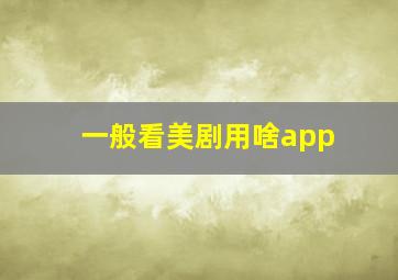 一般看美剧用啥app