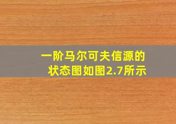 一阶马尔可夫信源的状态图如图2.7所示