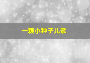 一颗小种子儿歌