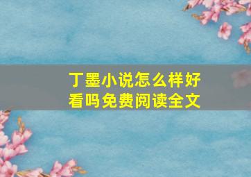 丁墨小说怎么样好看吗免费阅读全文