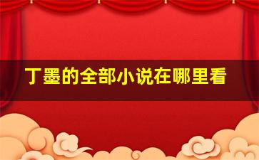 丁墨的全部小说在哪里看