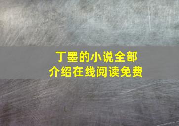 丁墨的小说全部介绍在线阅读免费