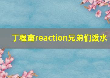 丁程鑫reaction兄弟们泼水