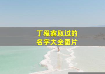 丁程鑫取过的名字大全图片