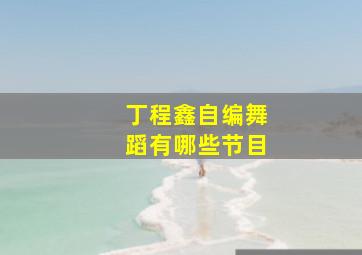 丁程鑫自编舞蹈有哪些节目