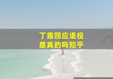 丁霞回应退役是真的吗知乎