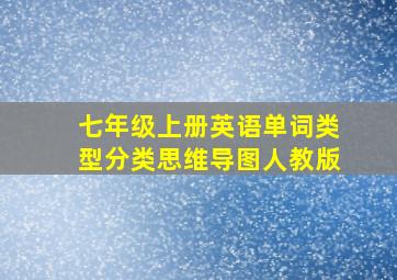 七年级上册英语单词类型分类思维导图人教版