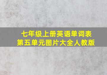 七年级上册英语单词表第五单元图片大全人教版