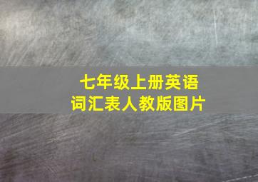 七年级上册英语词汇表人教版图片