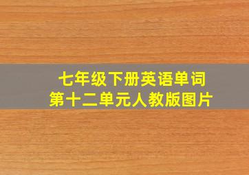 七年级下册英语单词第十二单元人教版图片