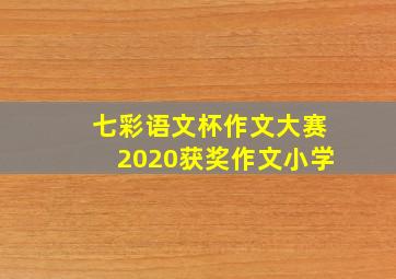 七彩语文杯作文大赛2020获奖作文小学