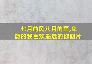 七月的风八月的雨,卑微的我喜欢遥远的你图片