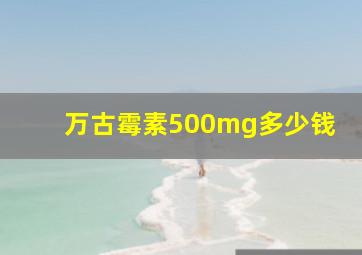 万古霉素500mg多少钱