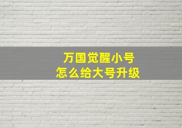 万国觉醒小号怎么给大号升级