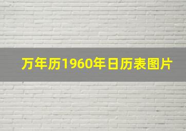 万年历1960年日历表图片