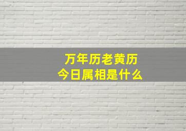 万年历老黄历今日属相是什么