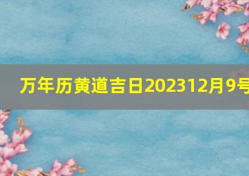 万年历黄道吉日202312月9号