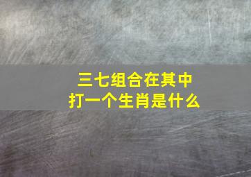 三七组合在其中打一个生肖是什么