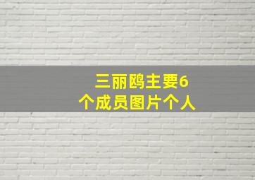 三丽鸥主要6个成员图片个人