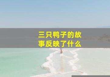 三只鸭子的故事反映了什么