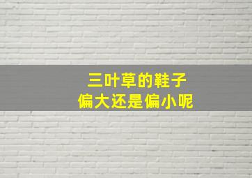 三叶草的鞋子偏大还是偏小呢