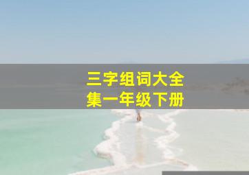 三字组词大全集一年级下册