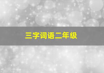 三字词语二年级