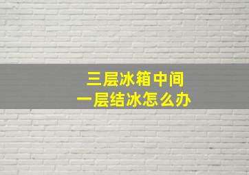 三层冰箱中间一层结冰怎么办