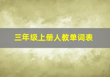 三年级上册人教单词表