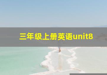 三年级上册英语unit8