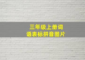 三年级上册词语表标拼音图片