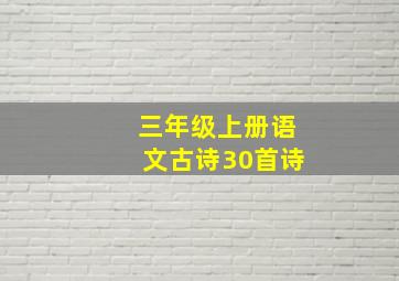 三年级上册语文古诗30首诗