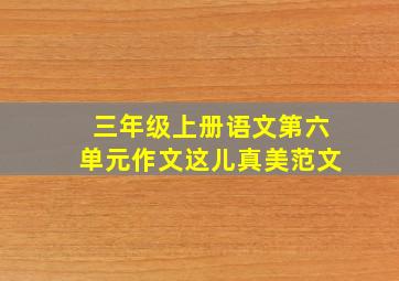 三年级上册语文第六单元作文这儿真美范文