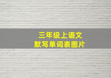 三年级上语文默写单词表图片